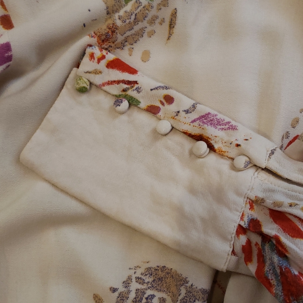 FREE PEOPLE Ivory Field of Butterflies Tunic. sz XS - Picture 9 of 16